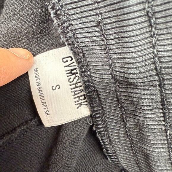 Gymshark Sweatpants Men's Small Black Cuffed Jogger Spellout Gym Faded Workout - Picture 10 of 12